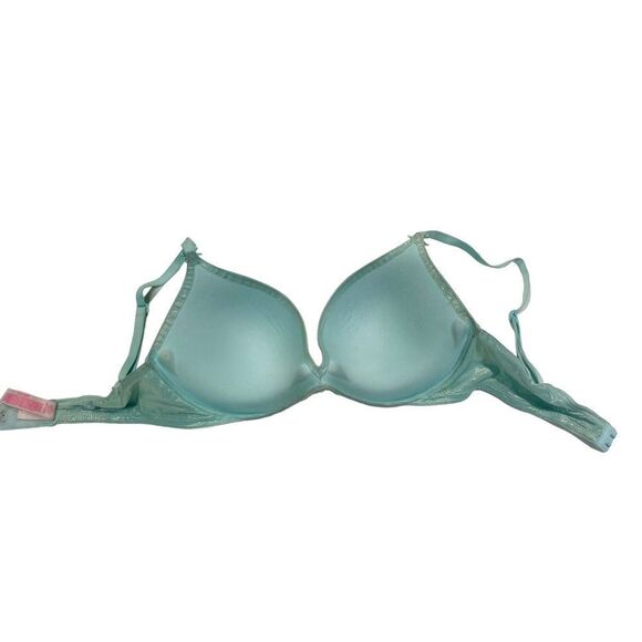 Victoria's Secret Mint Sparkle Plunge Push Up Bra - Size 34C - Picture 10 of 14